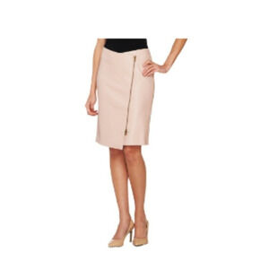 G.I.L.I. Regular Faux Leather Pencil Skirt